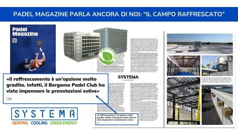 PADEL MAGAZINE PARLA ANCORA DI NOI:<br>“IL CAMPO RAFFRESCATO”